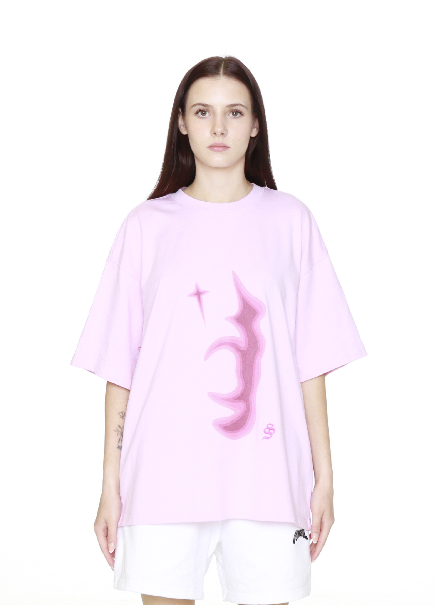 FACE BOXY TEE PINK