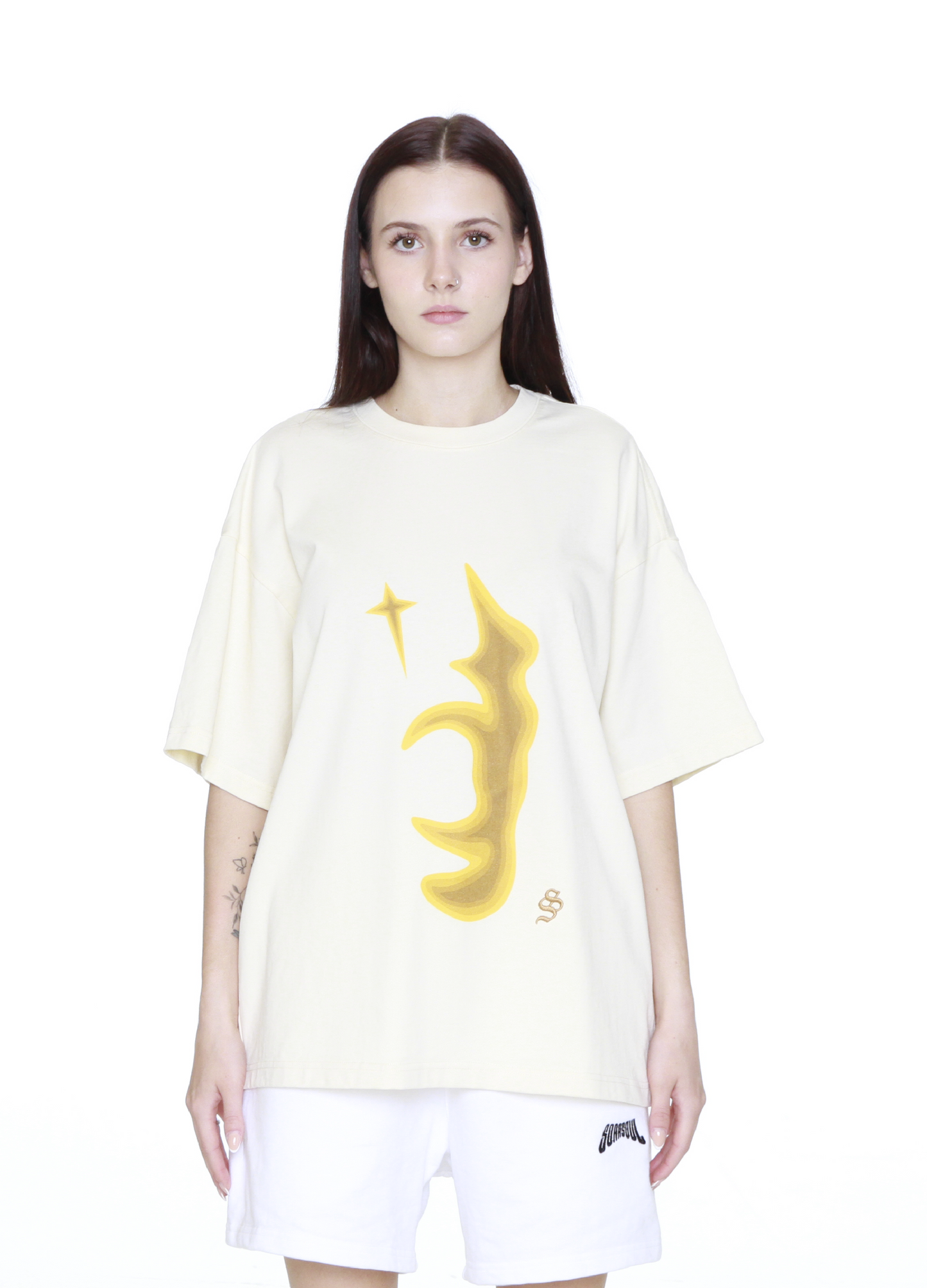 FACE BOXY TEE YELLOW