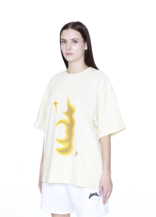 FACE BOXY TEE YELLOW