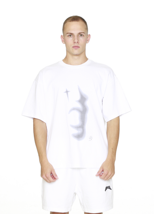 FACE BOXY TEE GREY