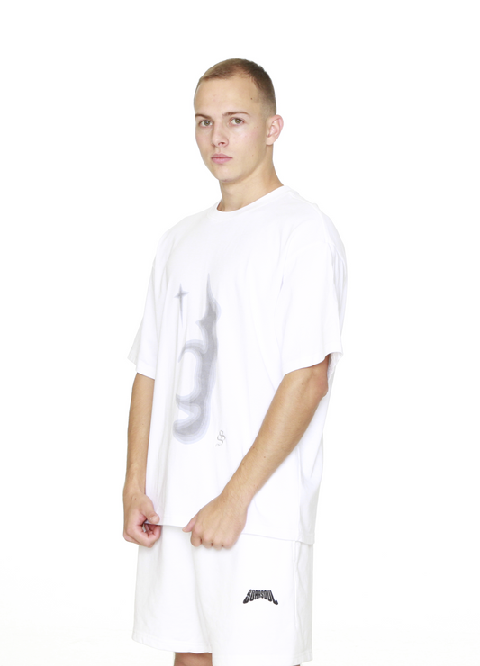 FACE BOXY TEE GREY