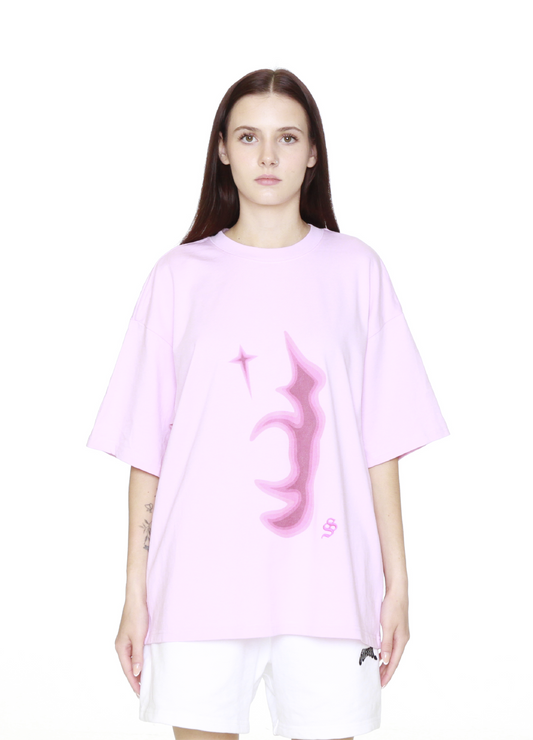 FACE BOXY TEE PINK