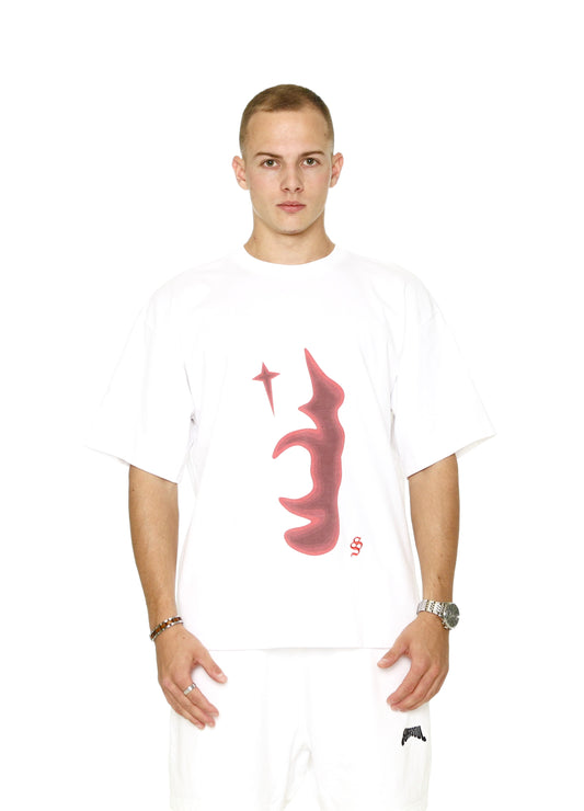 FACE BOXY TEE RED