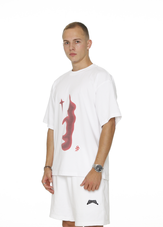 FACE BOXY TEE RED
