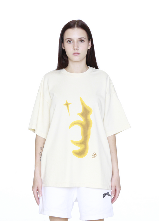 FACE BOXY TEE YELLOW
