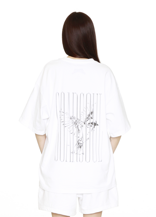 CAGE BOXY TEE WHITE